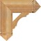 Ekena Millwork Olympic Arts & Crafts Rough Sawn Bracket, Western Red Cedar, 6"W x 20"D x 20"H BKT06X20X20OLY03RWR - alternate 4